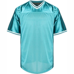 Maillot de football américain en maille à manches courtes, personnalisé avec logo par transfert thermique, en polyester de haute qualité, grande taille, vente en gros - Product Image 6