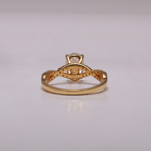 Anillo de compromiso de diamante de corte ovalado cultivado en laboratorio, anillo de regalo de lujo de moda de oro y plata de ley 925 para mujer, certificado IGI - Product Image 4