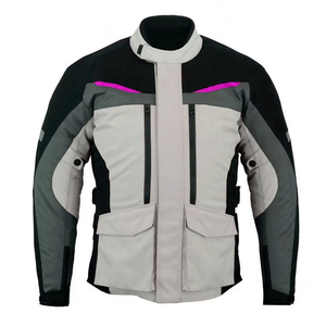 Personnalisé 2025 vestes en cuir pour hommes col montant coupe ajustée vêtements de course avec protecteurs et coupe-vent - Product Image 1