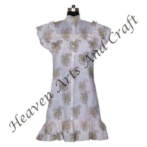 ชุดเดรสสั้นแขนกุดมีทูนิกสำหรับฤดูร้อนชุดเดรสโบฮีเมียนผ้านุ่มใหม่ล่าสุดเสื้อผ้าอินเดียและปากีสถาน - Product Image 6