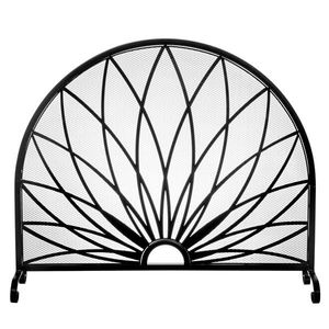 Protector de Chimenea Ecológico de Alambre de Hierro, Accesorios para Chimenea, Pantalla de Fuego con Acabado Negro, Panel Único, Pantalla de Chimenea Sólida - Product Image 3