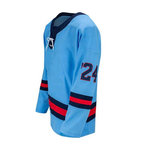 Maillots de hockey d'équipe sur mesure, maillot de hockey sur glace professionnel, vente en gros, design unique, 100% polyester, séchage rapide, antibactérien - Product Image 6