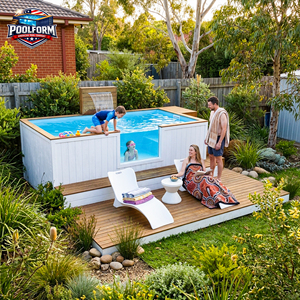 Prefab Fiberglass <b>Frame</b> <b>Pool</b> Above Ground Custom Size Outdoor Swimming <b>Pool</b> with Clear Viewing Window for Backyard - Product Image 6