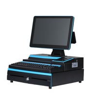 Système de point de vente tout-en-un pour restaurant 15,6 pouces, terminal de caisse tactile pour la vente au détail, imprimante de caisse enregistreuse, scanner 2D