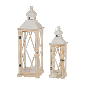 Juego de 2 cordones colgantes para decoración del hogar con estilo, farol de madera de alta calidad, acabado de hierro marrón, precio razonable para Navidad - Product Image 3