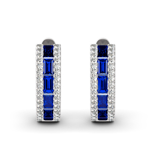 Pendientes de Aro Clásicos Jeulia de Plata de Ley, Regalo Perfecto - Product Image 2