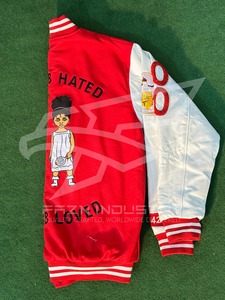 Custom Mens Varsity <b>Jacket</b> with Embroidered Logo Winter <b>Baseball</b> <b>Bomber</b> <b>Jacket</b> with Zipper OEM High Quality Streetwear Coat - Product Image 6