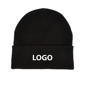Bonnets chauds avec logo personnalisé Chapeaux jacquard de haute qualité Bonnets d'hiver tricotés vierges décontractés épais pour hommes - Product Image 1