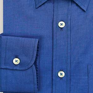 Gran oferta, nuevo estilo de talla grande, camisa de vestir informal ajustada de manga larga de algodón Premium personalizada para hombres - Product Image 5