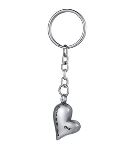 Dad Engraving Love Heart Urn Pendant Stainless Steel Cremation Jewelry Key <b>Ring</b> <b>Ash</b> Memorial Keepsake Keychain Women Custom Size - Product Image 5