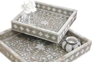 ถาดใส่กระดูกฝังลายดอกไม้ดีไซน์แบบโบราณสำหรับโอกาสเทศกาลคริสต์มาส - Product Image 2