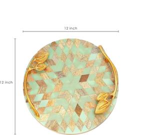 Bandeja de servicio de madera y resina con estilo moderno hecho a mano utensilios de cocina sólidos con precio - Product Image 4