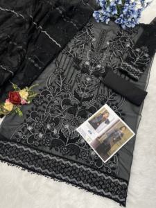 ชุดเดรสมุสลิมสไตล์ปากีสถานสำหรับผู้หญิงปักลายเสื้อผ้าสไตล์ปากีสถาน - Product Image 6