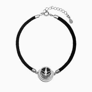 Bracelets élégants en forme de croissant d'argent noir - Product Image 3