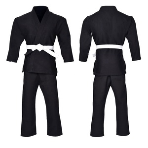 Kimono de BJJ noir unisexe pour bébés et tout-petits, vêtements d'entraînement d'arts martiaux pour le judo, fabriqué au Pakistan, 100% coton, tissage perlé - Product Image 4
