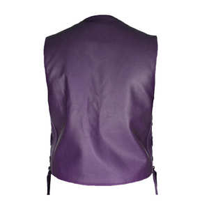 Chalecos morados de alta calidad para hombre, cuero transpirable con cuello en V, encaje, 2 lados, servicio OEM, estilo Formal de verano, venta al por mayor a granel - Product Image 2