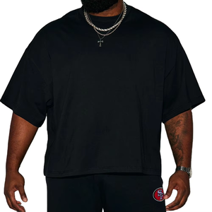 280G Heavyweight T-shirt Unisex Solid Color Baggy <b>Tshirts</b> Short Sleeve Combed Cotton T-shirt Custom Washed T-shirt - Product Image 1