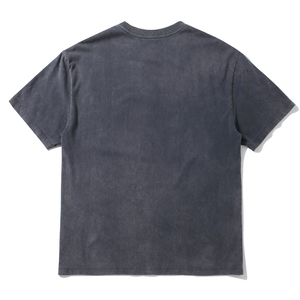 Camiseta de hombre de punto de gran tamaño lavada con ácido de piedra Vintage de diseño personalizado estilo Streetwear - Product Image 2