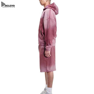 Nuevo Conjunto de Pantalones Cortos con Cierre para Hombre, Teñido, en Varios Colores, Tejido Grueso de 260GSM/300GSM, 100% Algodón French Terry, Transpirable y de Secado Rápido para Verano - Product Image 6