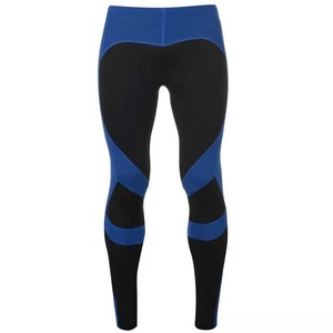 Medias de compresión de alto rendimiento personalizadas para hombre, pantalones de gimnasio, cintura elástica, tela transpirable de secado rápido, ropa deportiva de etiqueta privada - Product Image 1