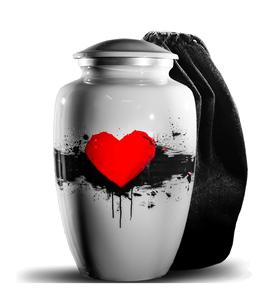 Urnas para cenizas humanas, cremación, funeral para cenizas para mujeres y hombres, urnas decorativas, urna de corazón rojo, tamaño personalizado - Product Image 4