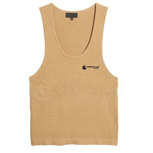 Nouveau style de débardeur pour homme en coton 100% respirant et à séchage rapide, avec couleurs et tailles personnalisées pour un usage décontracté ou promotionnel - Product Image 1