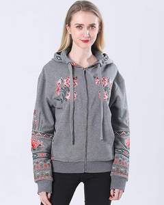 Nueva Sudadera con Capucha Bordada para Mujer, Color Gris, Hombros Caídos, Corte Holgado, Antiarrugas, Transpirable, Estilo Urbano, con Forro Frontal - Product Image 6