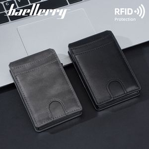 กระเป๋าใส่บัตรผู้ชายแบบใหม่ ป้องกันการโจรกรรมข้อมูล RFID กระเป๋าใส่บัตรแบบดึงอัตโนมัติ มีช่องใส่บัตรหลายช่อง ด้านข้างแบบกดสำหรับผู้<span class=keywords><strong>ชาย</strong></span> - Product Image 3