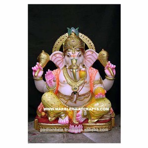 Escultura de Ganesha de mármol, señor - Product Image 1