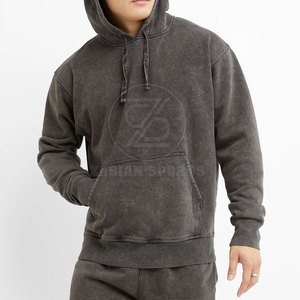 Sudadera con capucha suave para hombre con textura de lavado ácido y sudadera básica de estilo casual con efecto de lavado mineral y ajuste cómodo - Product Image 1