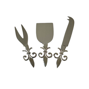 Best Selling Metal Silver <b>Cheese</b> <b>Set</b> in Best Quality From India For Restaurant with Custom Logo - Product Image 1