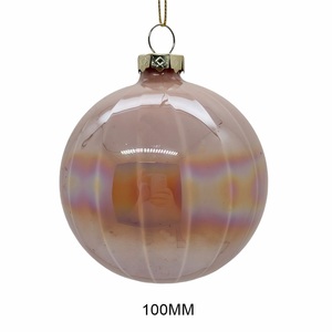 Adornos Navideños de Cristal Soplado a Mano en Tonos Pastel, Clásicos en Rosa y Verde Agua, Adornos para Árboles de Navidad - Product Image 6