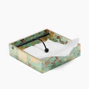 Acrylic Resin <b>Wood</b> Napkin Holders with Luxury <b>Bow</b> Pearl <b>Wood</b> Gold Rattan Flower Luxury Dining Table for Christmas Wedding - Product Image 5