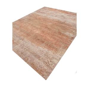 พรมขนสัตว์ผสมไหมไผ่ถักมือสีเบจและสีน้ำตาลลายAbstract รุ่น Kavi Afterglow สำหรับตกแต่งบ้าน ห้องนั่งเล่น และทางเดิน รุ่น Eskm-06 - Product Image 2