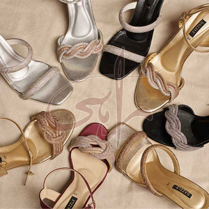 Stock Private Label Unique Design Hot Sale Anti-Slippery <b>Slide</b> Heels Stone Hand Crafted Genuine Leather Customizable Heel <b>Slides</b> - Product Image 5