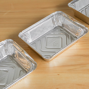 Fiambreras de papel de aluminio Astilla utilizada en la industria de la comida rápida Contenedores de aluminio para llevar 1100ML listos para exportar - Product Image 4