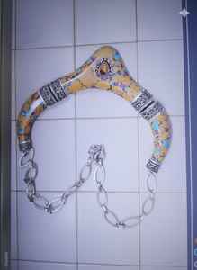 Collier statement tribal épais fait main pour femme, motif léopard, résine et alliage de zinc, fabrication artisanale, 5-20% de réduction et cadeau pour femme - Product Image 4