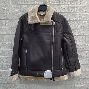 แจ็กเก็ตหนังสำหรับผู้หญิงเสื้อแจ็กเก็ตหนังสำหรับฤดูหนาวระบายอากาศได้ดีมีซิปปิด - Product Image 1