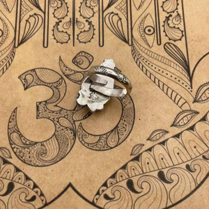 Green Mojave <b>Turquoise</b> <b>Ring</b> Handmade Silver <b>Ring</b> with Flower Fan Detail Southwestern Bohemian Statement Jewelry for Women - Product Image 4