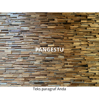 Panneaux muraux modernes en teck recyclé, motif géométrique, insonorisants, pour maison, villa, divertissement, style décoratif, marque PANGESTU