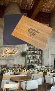 Birch Wood Polished Finish Custom Logo Engraved New Design Menu <b>Folder</b> <b>A4</b>/A5 Size - Product Image 2