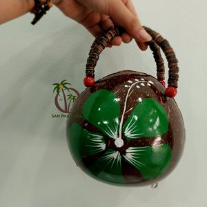 กระเป๋าทรงกะลามะพร้าวผลิตในเวียดนาม/ร้อนทำด้วยมือเป็นมิตรต่อสิ่งแวดล้อม - Product Image 4