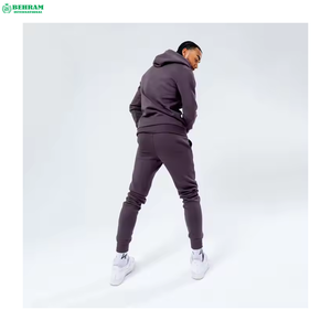 Ensemble de survêtements respirants et épais pour hommes, avec sweat à capuche et pantalon de jogging, idéal pour la gym et le sport, 100% polyester - Product Image 2
