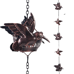 Canalón de cadena de lluvia colgante de acero inoxidable y cobre personalizado, forma de Color personalizada, adorno de jardín del exportador del fabricante - Product Image 6