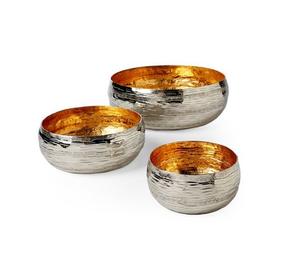 Bol de chocolats de forme ronde de haute qualité dans un bol de service à salade martelé en fer pour une utilisation dans un hôtel et un restaurant - Product Image 4