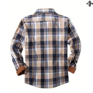 Chemises personnalisées au design haut de gamme, couleur et logo personnalisés, chemises décontractées à manches longues 100% coton pour hommes à vendre - Product Image 2