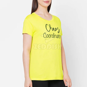 เสื้อยืดผู้หญิงคุณภาพดีที่สุด ปรับแต่งได้ สำหรับใส่หน้าร้อน ระบายอากาศได้ดี แห้งเร็ว ผลิตจากผ้าฝ้าย/ใยไผ่ ลดราคา - Product Image 2