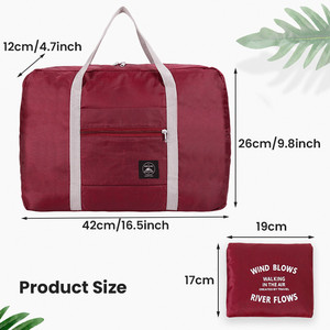 Sac de voyage décontracté pour femmes et filles, pliable, léger, en cuir, doublure en polyester, grande taille, fermeture éclair, pour la salle de sport - Product Image 5
