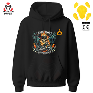 Sweat à capuche en polaire pour moto, résistant, séchage rapide, coupe-vent, idéal pour la conduite par temps froid, doublure intérieure douce en polyester - Product Image 2