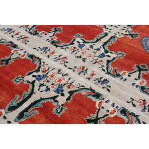 Alfombra Turca de 9x11.8 pies, Alfombra Vintage, Alfombra Roja de Lana del Suroeste - Product Image 4